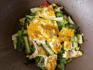 煎蛋炒青菜的做法步骤：9