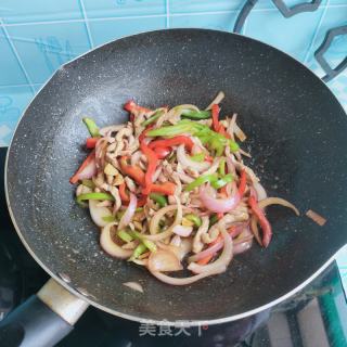 双椒炒肉丝的做法步骤：10