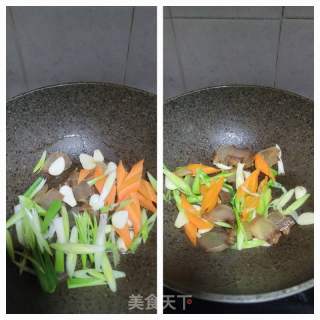蒜苗炒腊肉的做法步骤：4