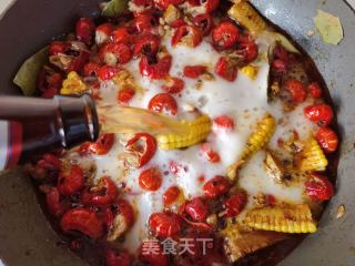 麻辣虾尾烧玉米的做法步骤：10