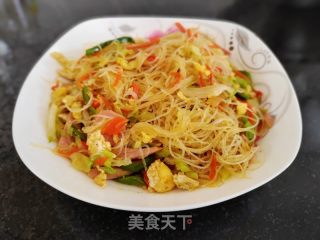 家常炒米粉的做法步骤：8