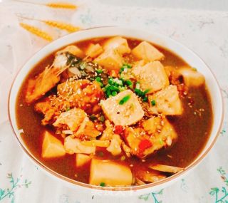 鱼头烧豆腐的做法步骤：15