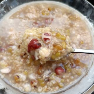 双豆芡实小米粥的做法步骤：7
