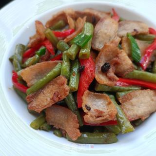 豇豆回锅肉的做法步骤：14