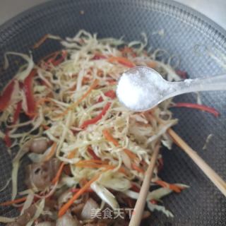 包菜丝回锅肉的做法步骤：8