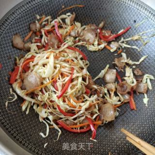 包菜丝回锅肉的做法步骤：10