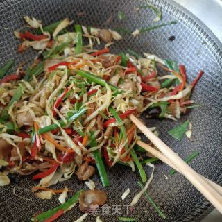 包菜丝回锅肉的做法步骤：12