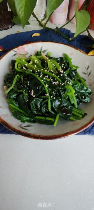 凉拌菠菜的做法