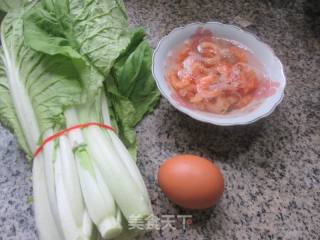 鸡蛋开洋炒毛毛菜的做法步骤：1