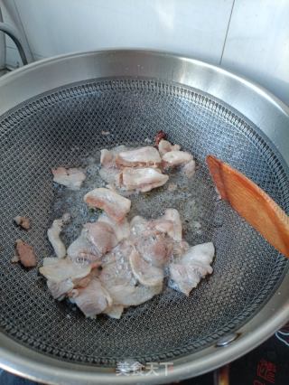 回锅肉炒笋干的做法步骤：8