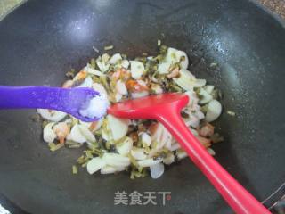 咸菜圆蛤炒茭白的做法步骤：8