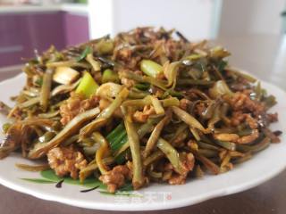 干油豆角炒肉末的做法