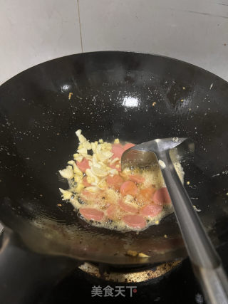 青椒火腿炒鸡蛋的做法步骤：3