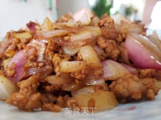 洋葱丁炒肉末的做法步骤：5
