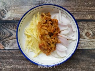 时蔬虾仁泡菜饼的做法步骤：5