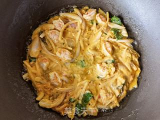 时蔬虾仁泡菜饼的做法步骤：9
