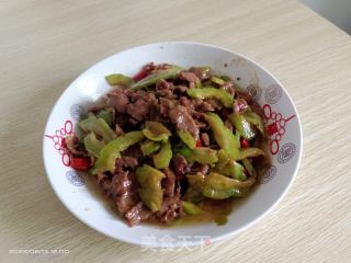 苦瓜炒牛肉的做法步骤：7
