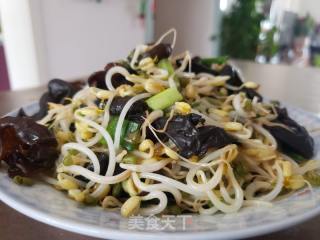 绿豆芽炒黑木耳的做法步骤：7