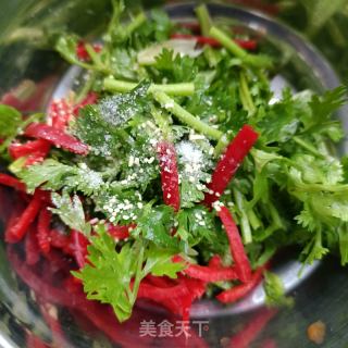 香菜拌酱牛肉的做法步骤：3