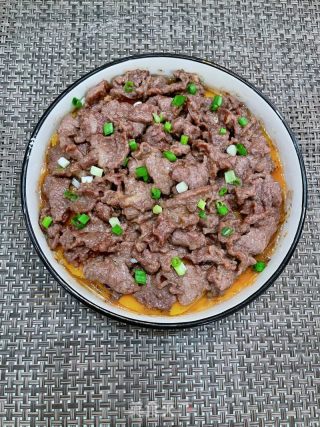 南瓜蒸牛肉的做法