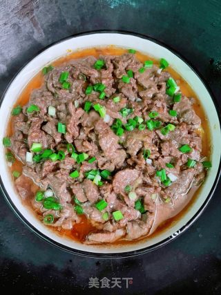 南瓜蒸牛肉的做法步骤：8
