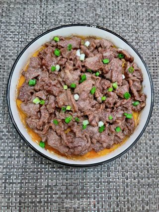 南瓜蒸牛肉的做法步骤：10