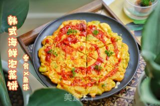 韩式海鲜泡菜饼的做法