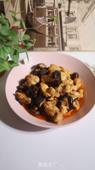 香菇炒鸡肉的做法步骤：7