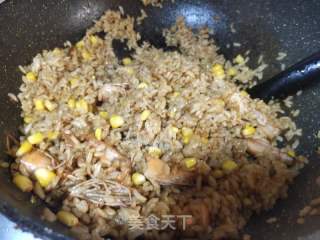 虾头玉米炒饭的做法步骤：8