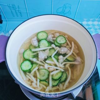 黄瓜肉丸汤的做法步骤：15