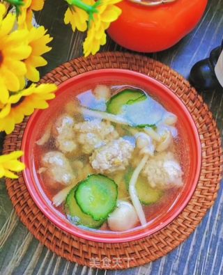 黄瓜肉丸汤的做法步骤：16