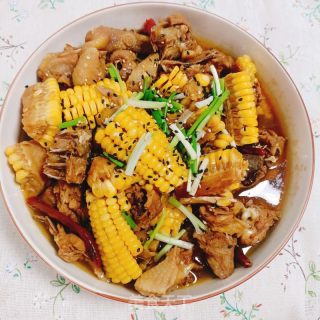 玉米红烧鸡的做法步骤：16