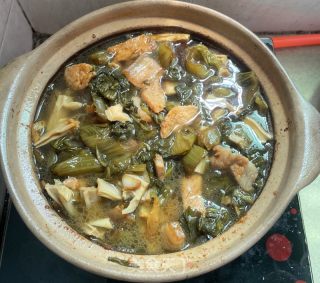 咸菜笋干猪肉煲的做法步骤：16