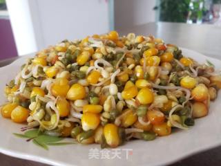 绿豆芽炒玉米粒的做法步骤：6
