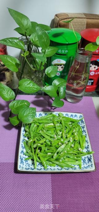 清炒四季豆丝的做法步骤：8