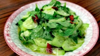 荆芥拌黄瓜的做法