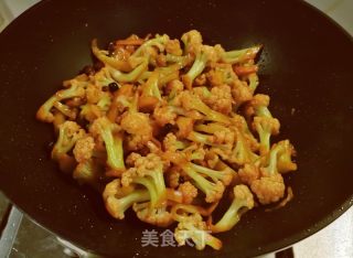 蟹味菇炒花椰菜的做法步骤：10