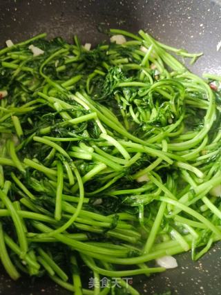 蒜香茼蒿菜的做法步骤：9