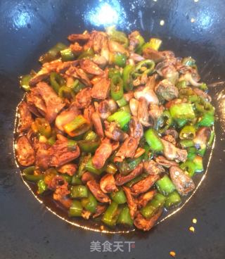 辣炒鸡心的做法步骤：7