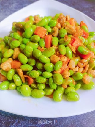 毛豆子炒肉的做法步骤：7