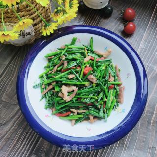 韭苔炒肉丝的做法步骤：12