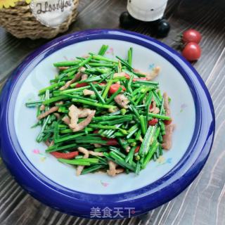韭苔炒肉丝的做法步骤：13