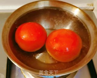 番茄菠菜面的做法步骤：2