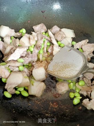 猪肉炒青豆的做法步骤：3