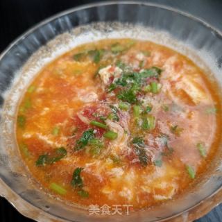 虾皮番茄鹅蛋汤的做法