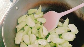 丝瓜炒火腿的做法步骤：5