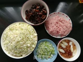 包菜木耳煎饺的做法步骤：1
