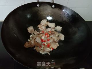香菜炒回锅肉的做法步骤：3
