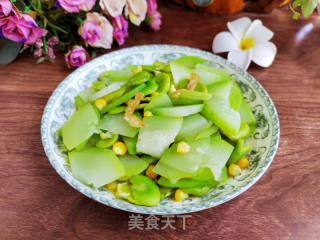 蒲瓜烧蚕豆的做法步骤：8