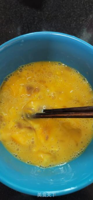 鲜花菜脯煎蛋的做法步骤：6